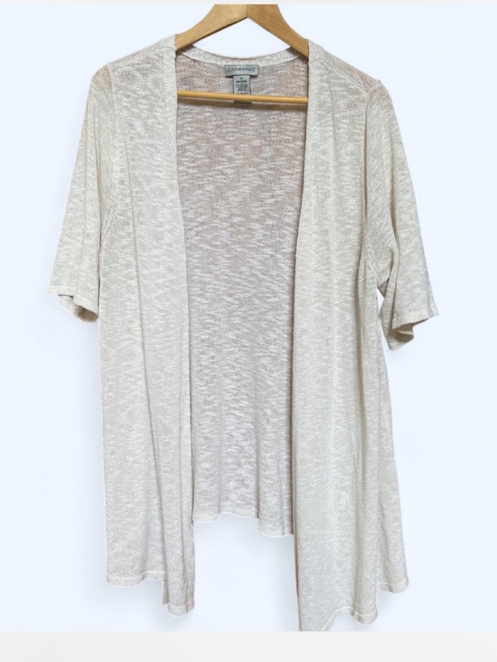 Catherines Light weight Open-Front Short Sleeve Cardigan